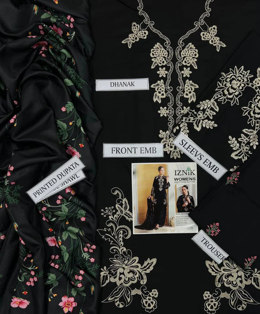 Iznik Dhanak 3 PC Heavy embroidery